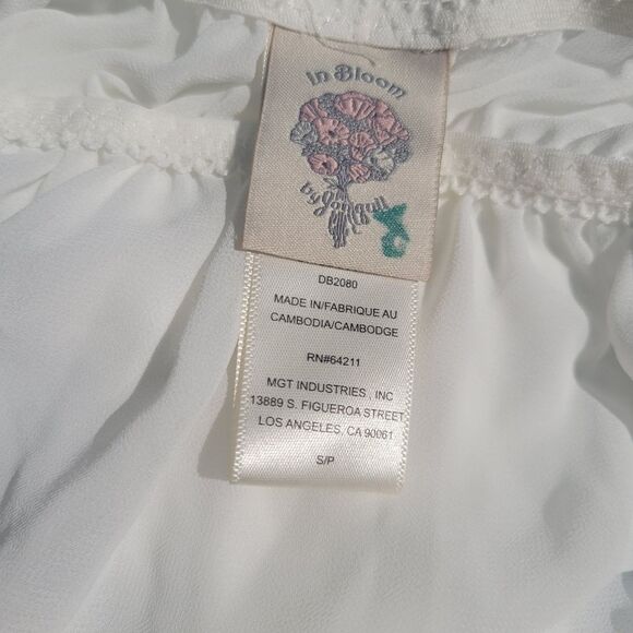 In Bloom by Jonquil Women's Ivory Lace Spaghetti Sleep Mini Dress Size Small - Picture 9 of 13